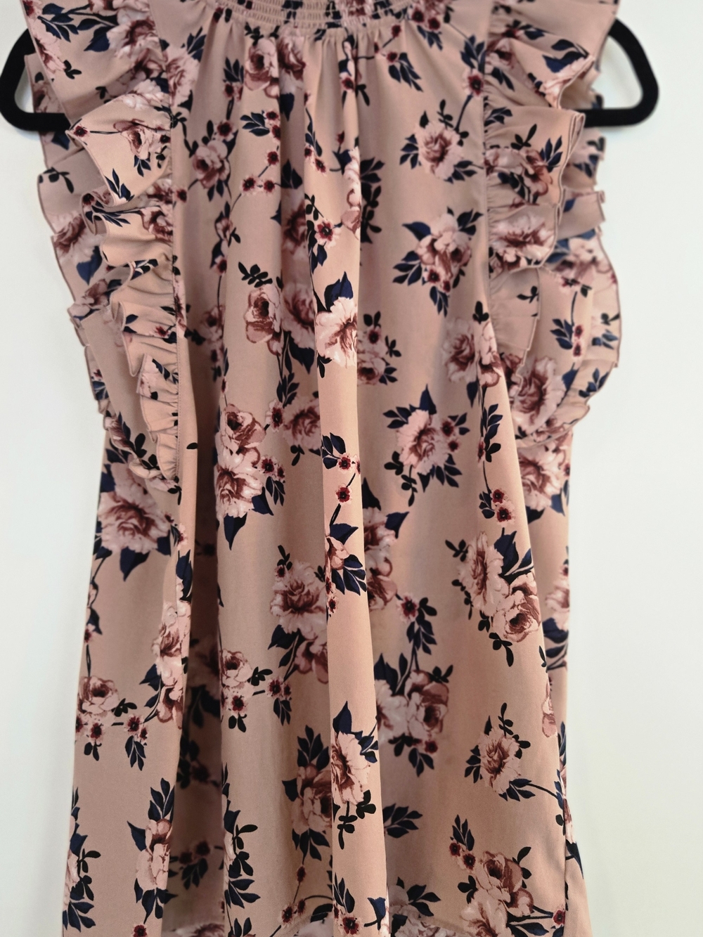 kate spade Blush Pink Floral Ruffle Sleeveless Top